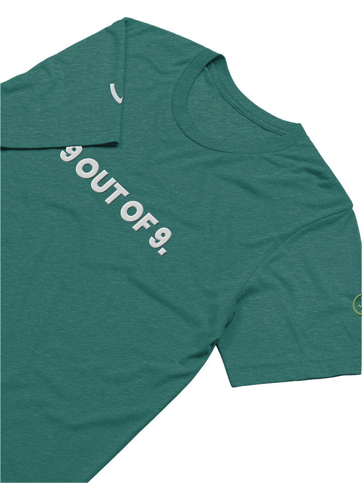 9 OUT OF 9 Teal Triblend Short Sleeve T-Shirt product image (2)