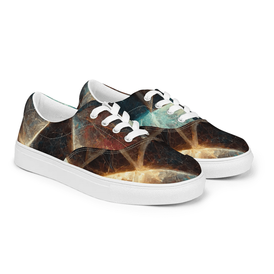 men's sacred geometry canvas Lace-Up Shoes product image (2)