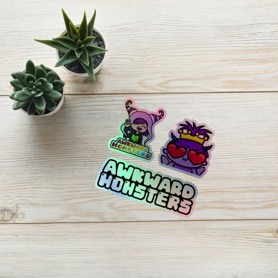 AwkwardMonsters Holo Stickers product image (7)