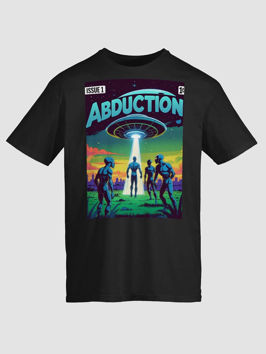 1970s Sci-Fi Comic T-Shirt – Retro Alien Abduction Art product image (5)