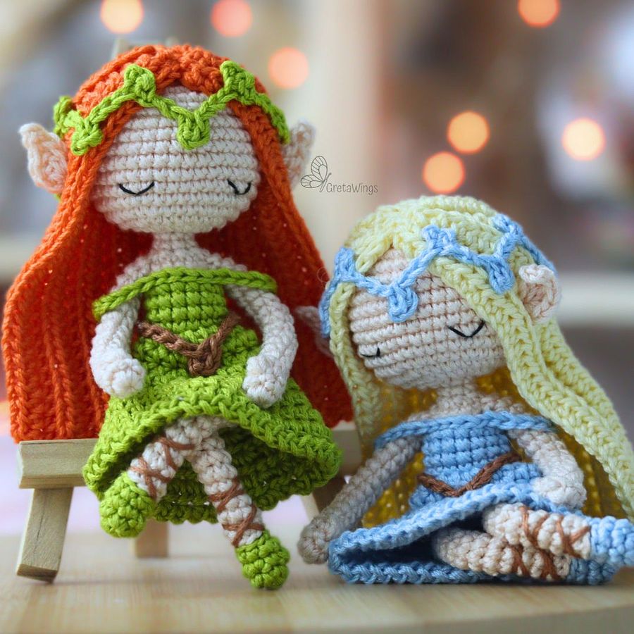 Patrón Amigurumi: Duende Mágico del Bosque Elyndra & Lunithiel- Patrón de muñeca Amigurumis de ganchillo (descarga digital) product image (10)