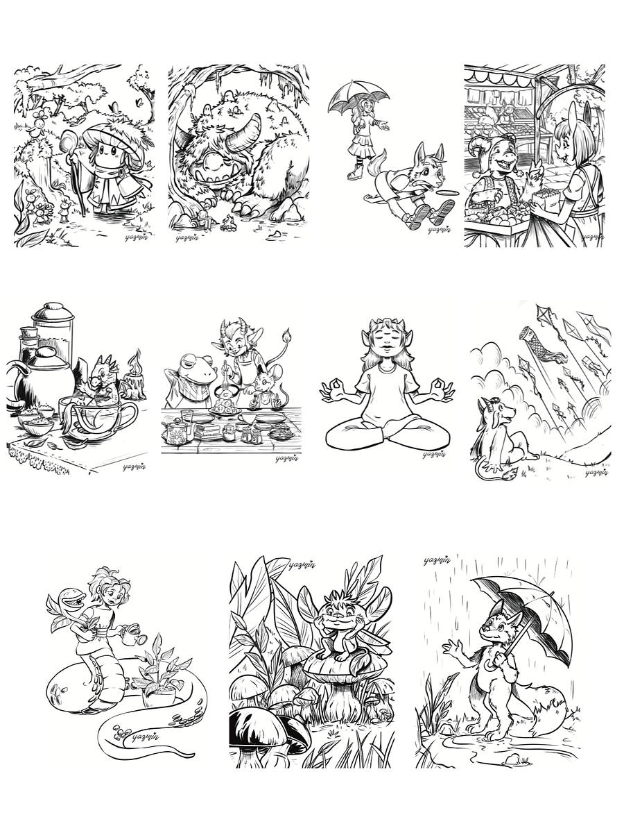 Cozy Monsters Coloring Book – Whimsical Printable Pages for Relaxation & Fun product image (2)