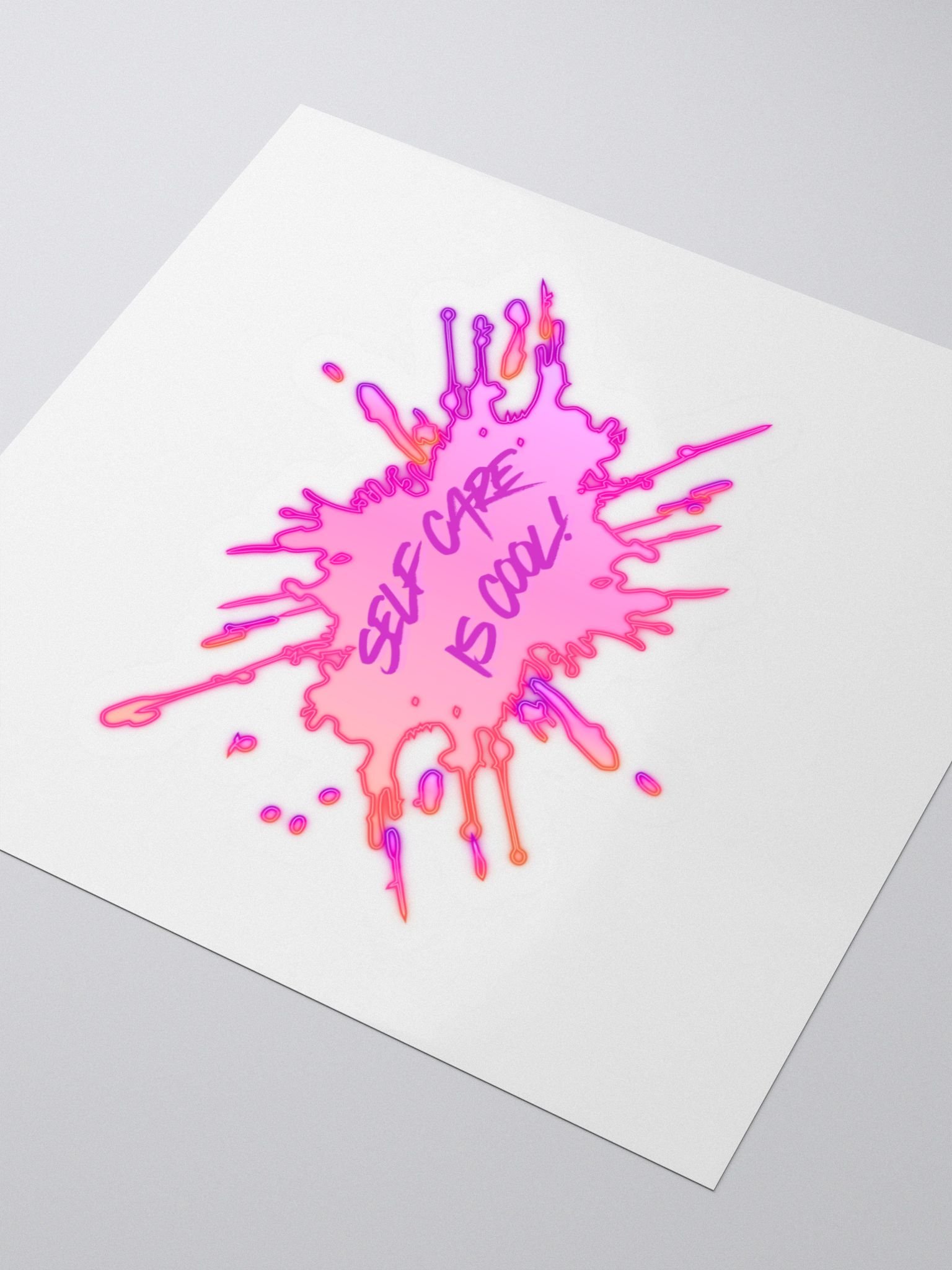 Self care is cool sticker product image (3)