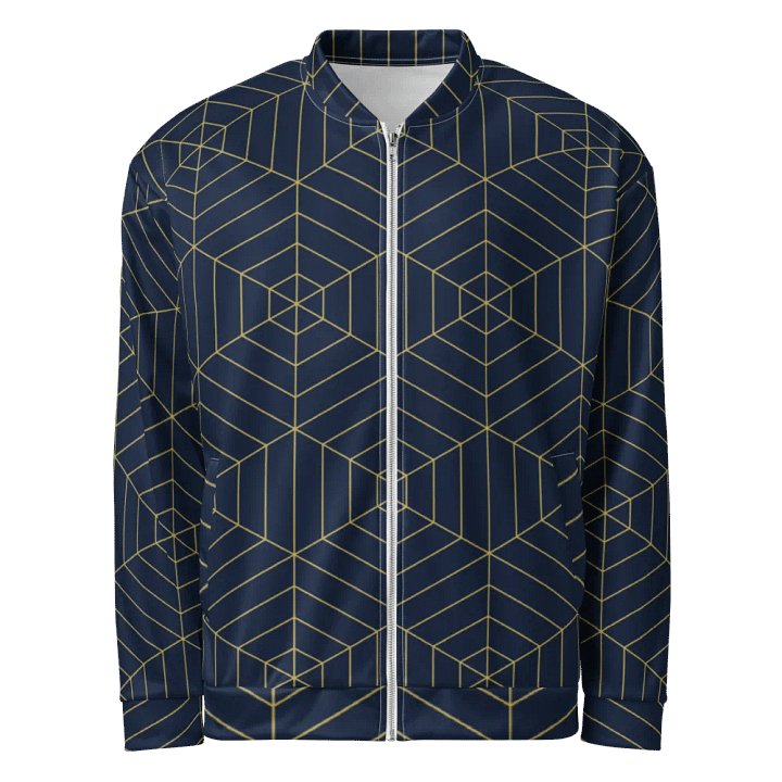 Geometric Gold Cube All-Over Bomber Jacket product image (2)
