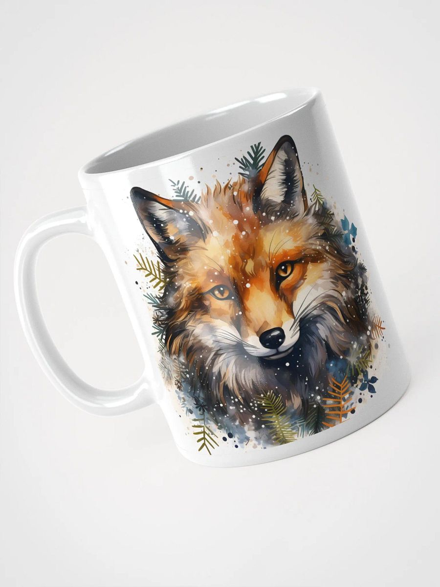 Vibrant Fox Head White Glossy Mug product image (3)