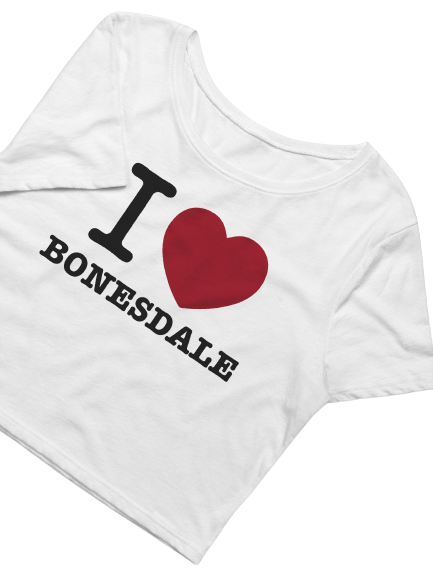 White I Heart Bonesdale Cropped 