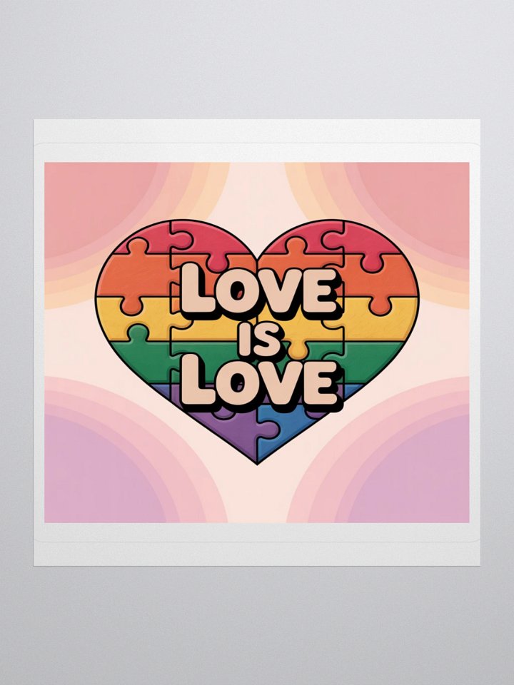 Exclusive "Love is Love" Rainbow Pride Sticker by TDS Music - Celebrate Inclusivity product image (1)