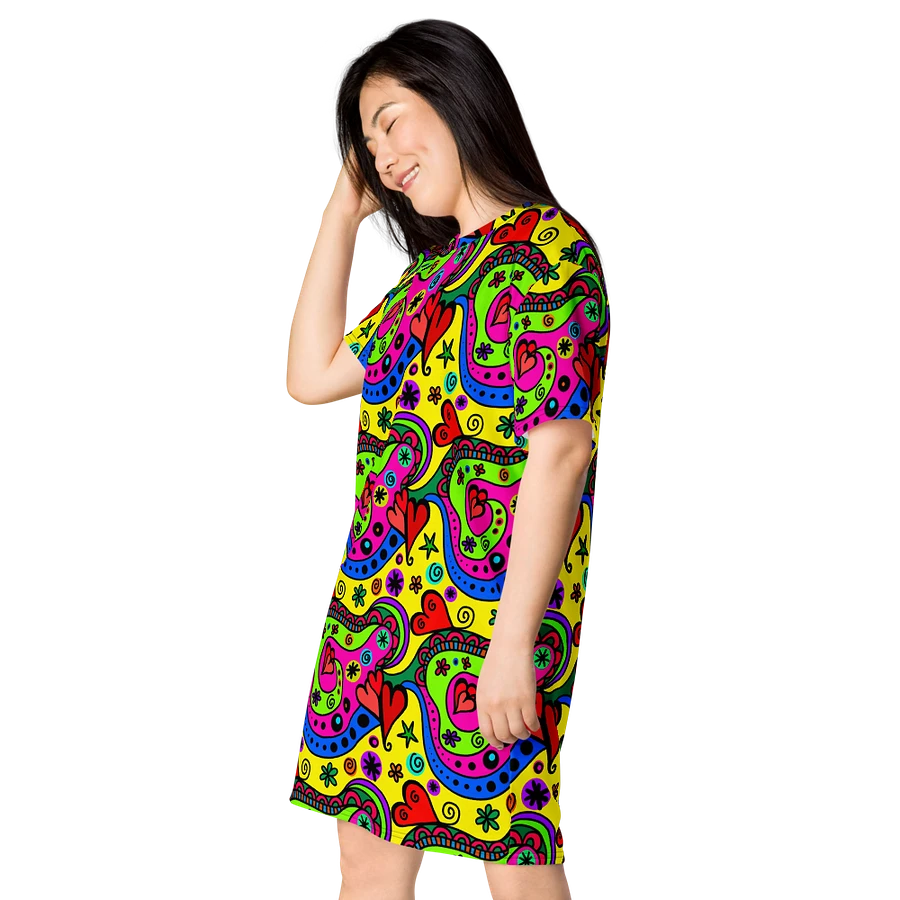 Vibrant Swirls T-Shirt Dress product image (10)