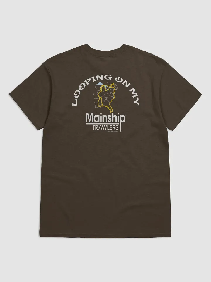 Looping On My Mainship - T-Shirt - Dark Shirt w/White Logo product image (1)