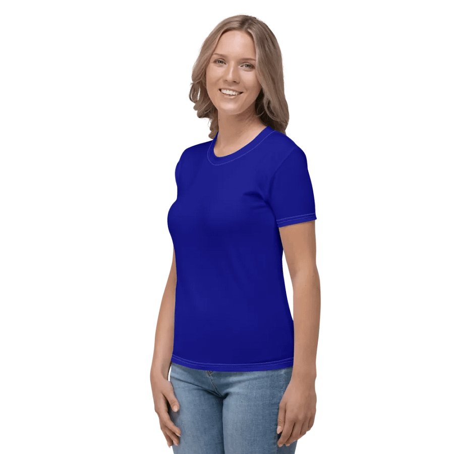 Plain Color Navy Blue T-Shirt product image (3)