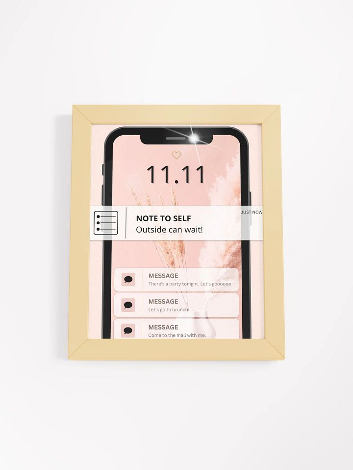 Outside Can Wait Wall Art - Blush product image (1)