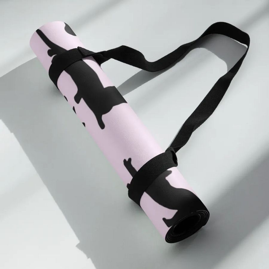 Yoga Mat with Cat Silhouette Design: Non-Slip and Eco-Friendly product image (6)