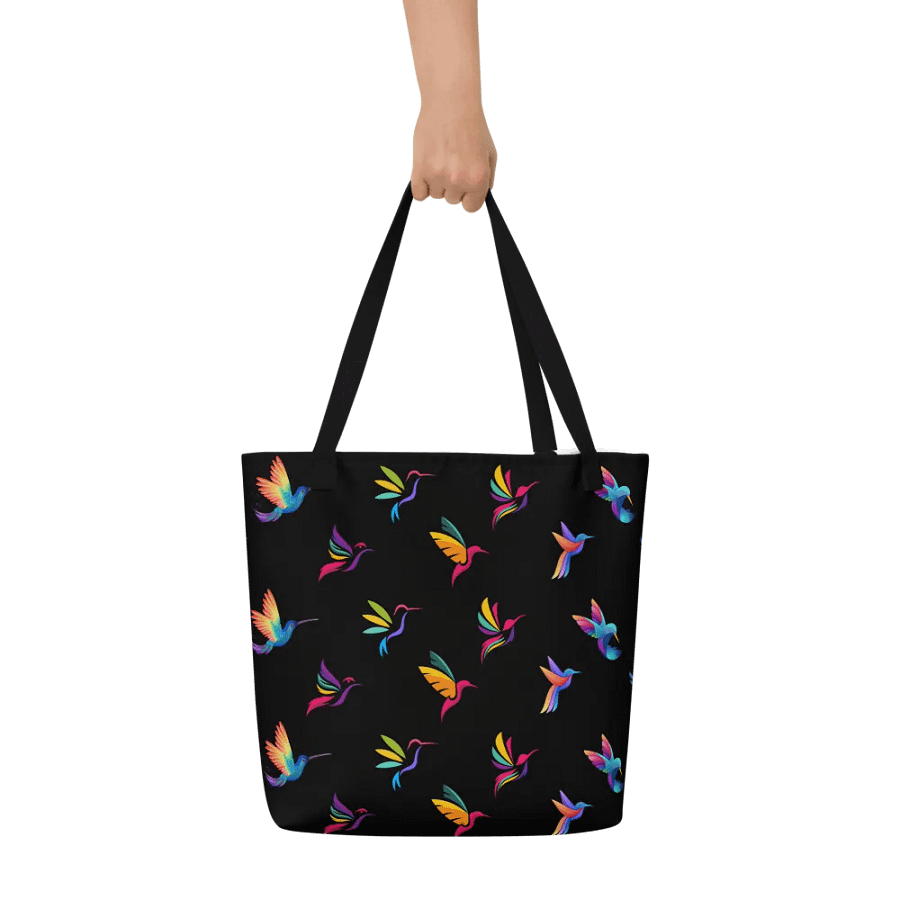 Vibrant Flight Large Tote Bag for hummingbird lovers product image (6)