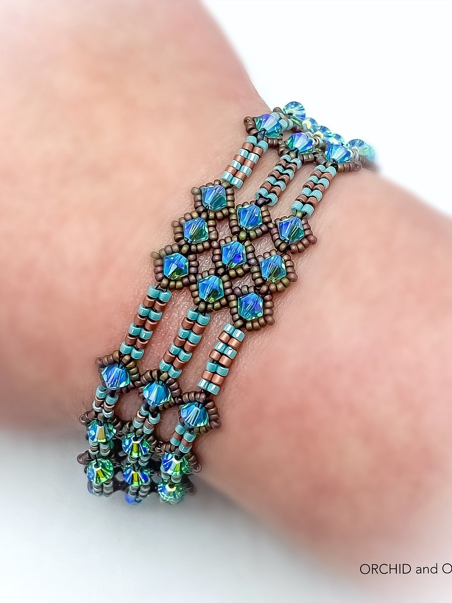 Beading Pattern – Netted Bicone and Herringbone Bracelet product image (4)