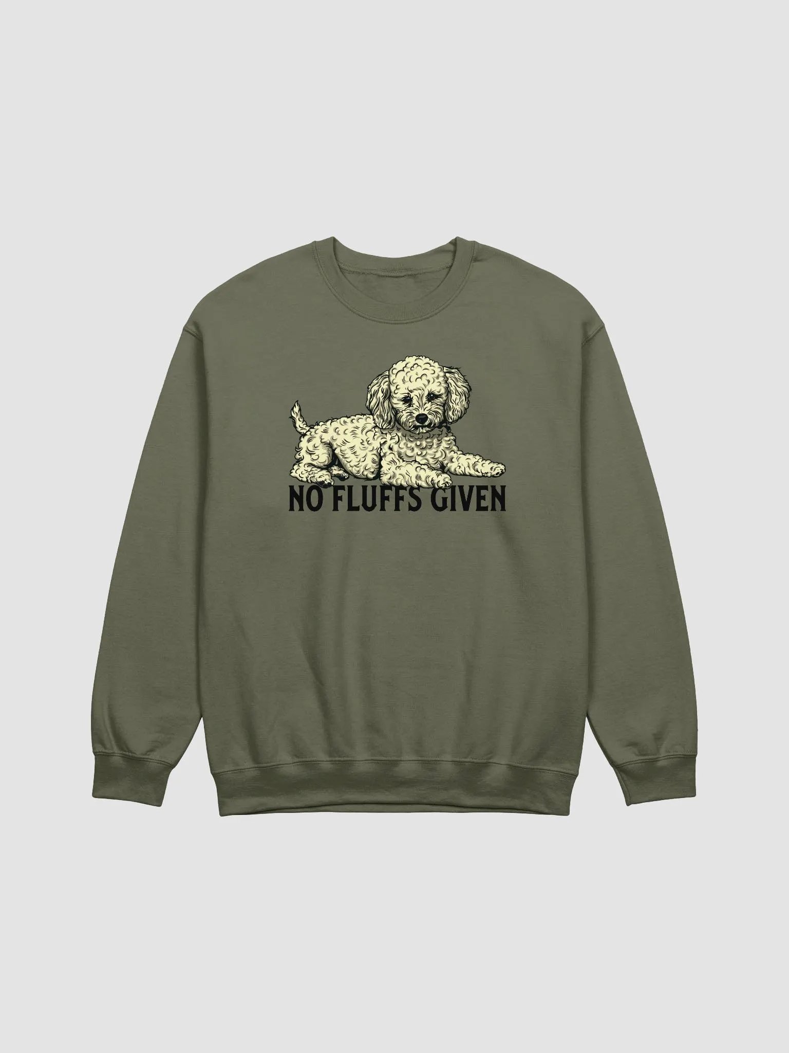 No Fluffs Given Sweatshirt of a Toy Poodle(Cream) | Funny Shirt for Poodle Paw-rents product image (16)