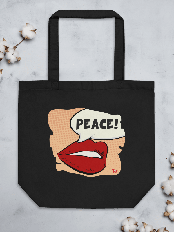 Organic Cotton Tote Bag Regular, Peace product image (5)