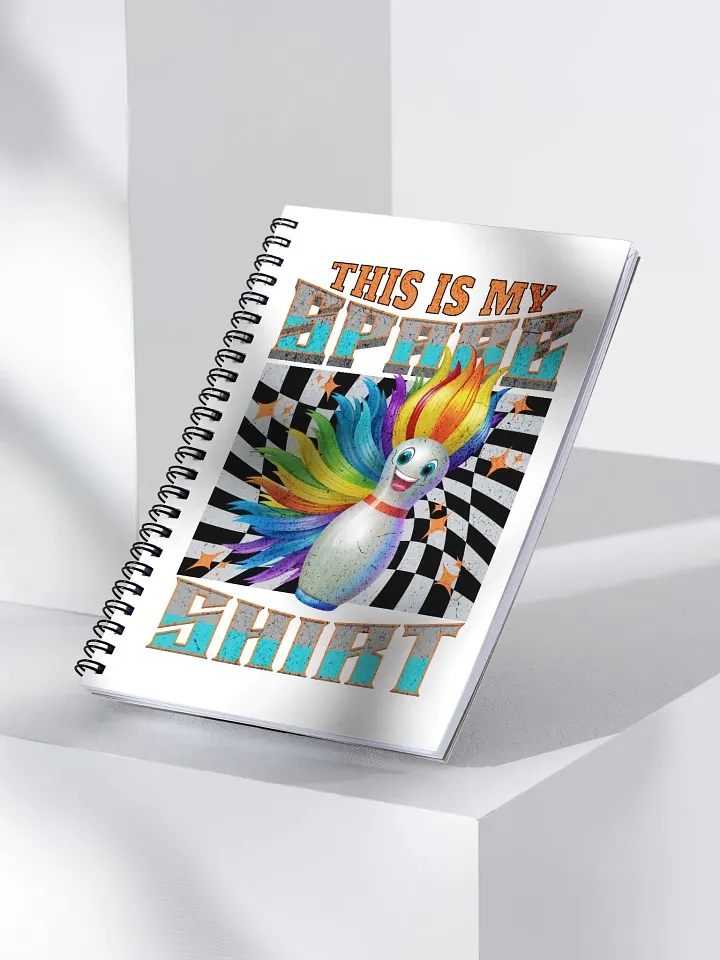 This Is My Spare Shirt Bowling Rainbow Pin Spiral Notebook product image (2)