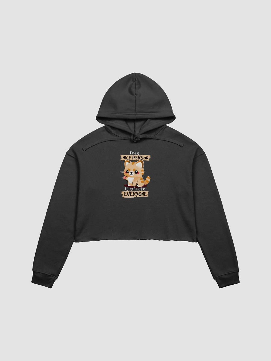 Sarcastic Cat Crop Hoodie product image (1)