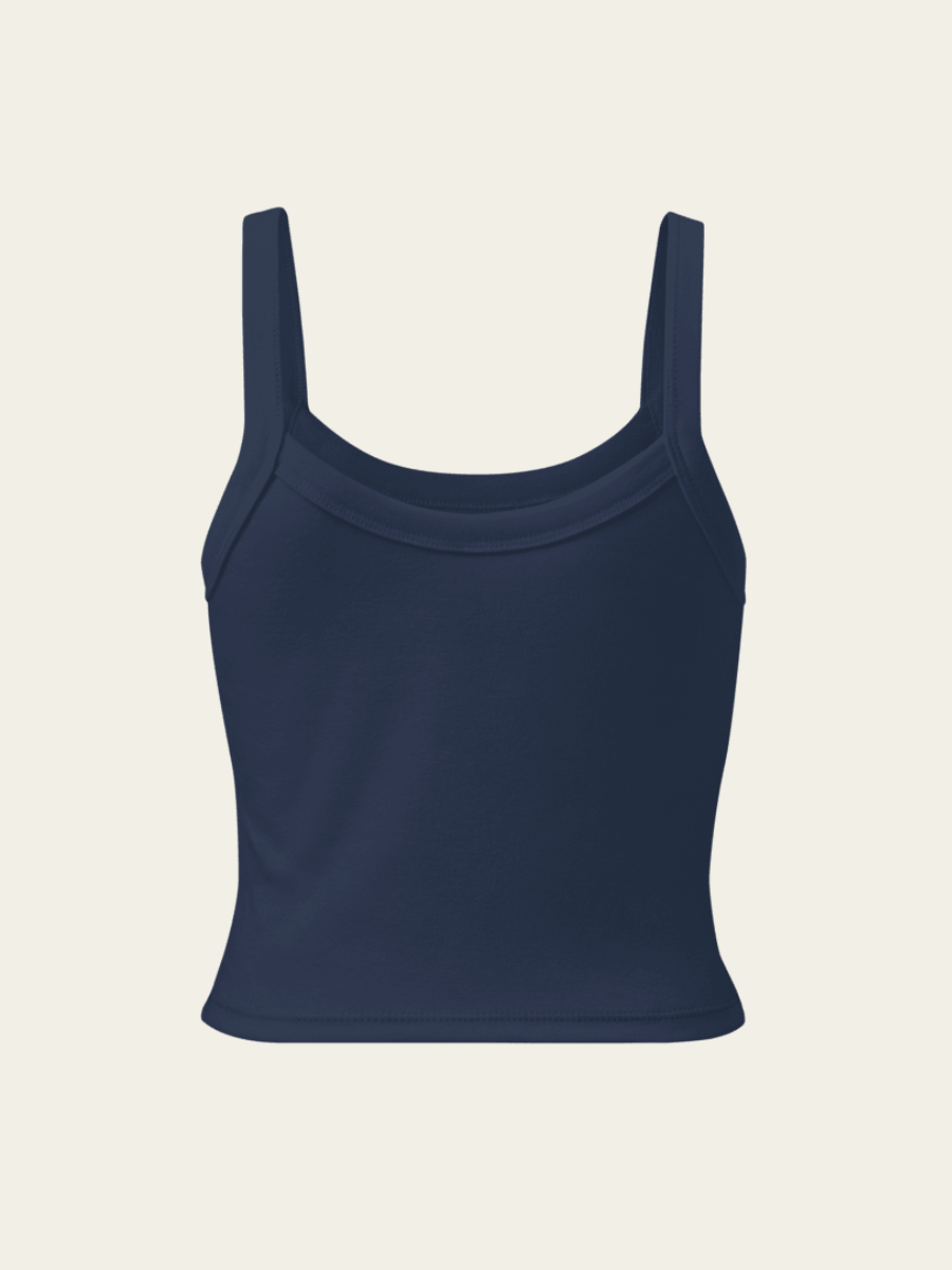 Ribbed Cherry Tank Top - Navy product image (4)