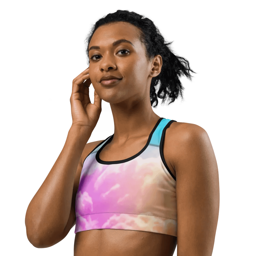 Blur cloud rainbow Design Sports Bra - V7 product image (7)