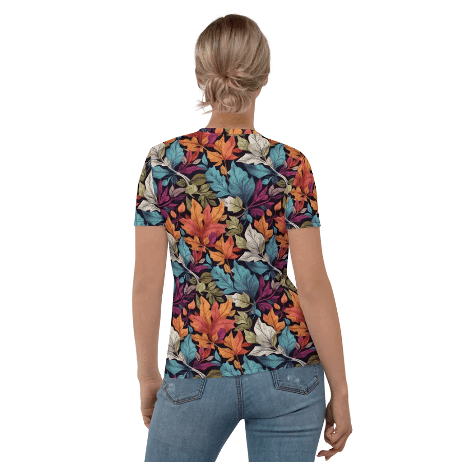Leaf Pattern All Over Print T-shirt product image (6)