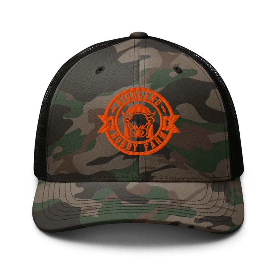 Highland Hobby Farm Bull Head Camo Trucker Hat product image (1)