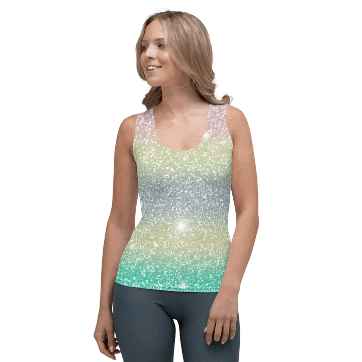 Glitter Unicorn Texture Design Tank Top (1) product image (1)