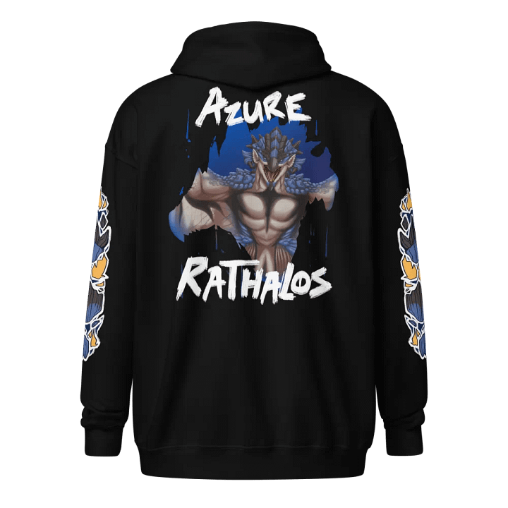 Azure Rathalos Silhouette Zip-Up Hoodie product image (1)