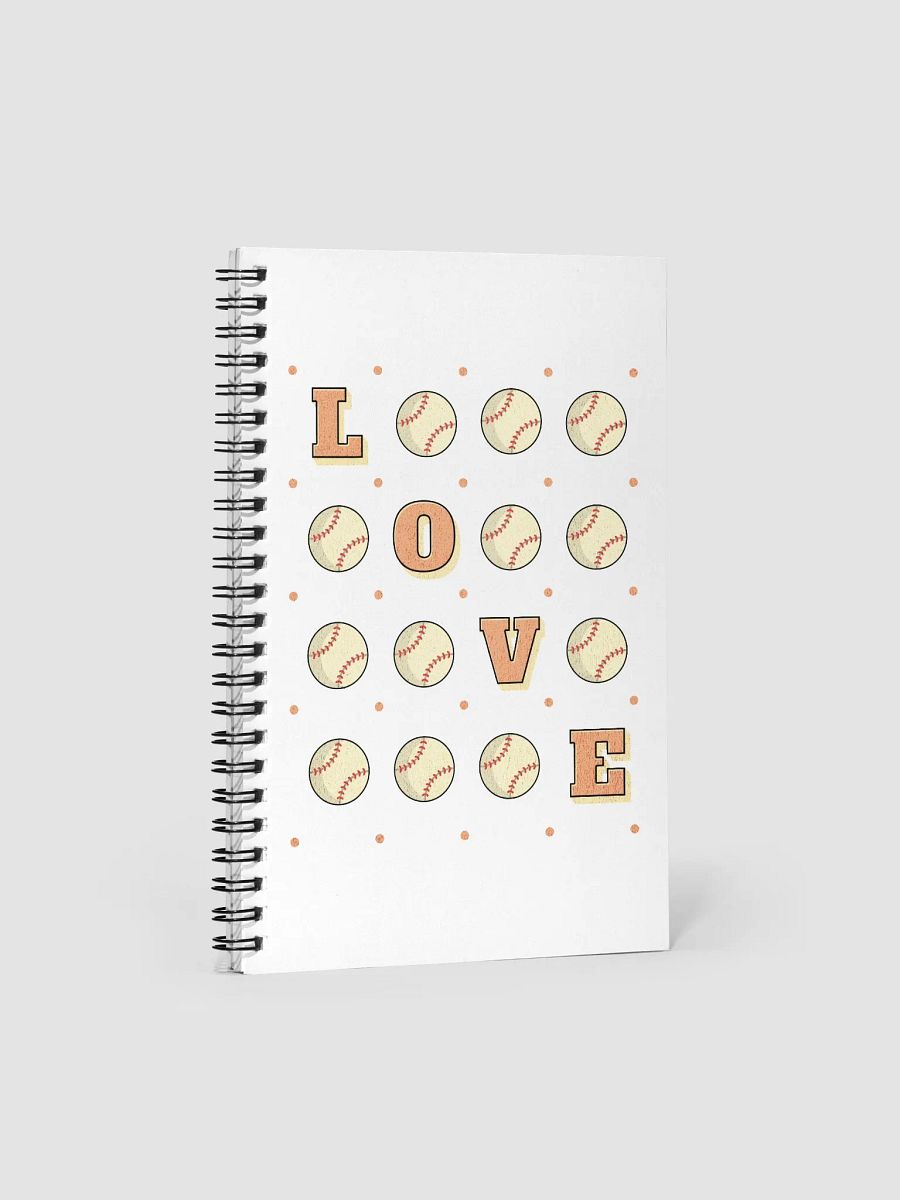 Love Baseball Square Letters Spiral Notebook product image (1)