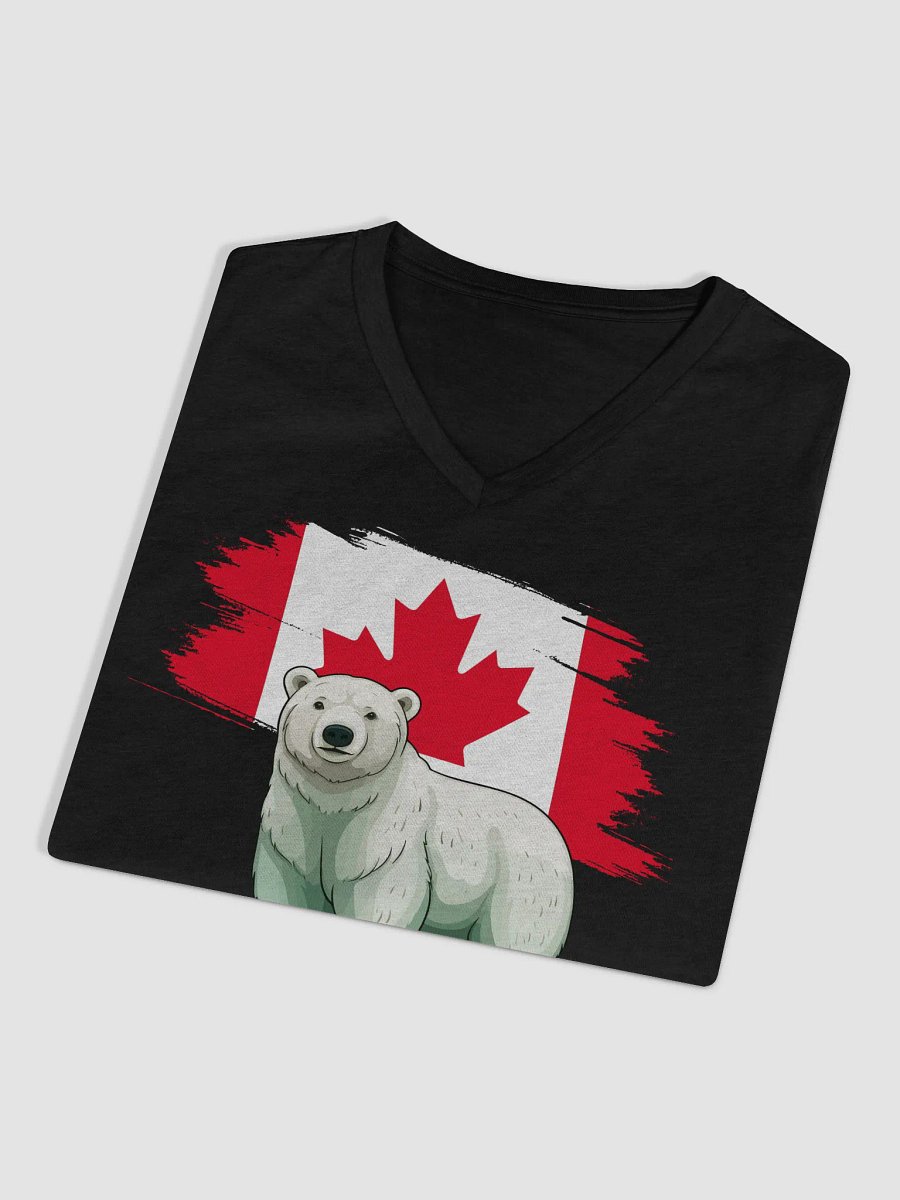 Canadian Pride Polar Bear Women's V-Neck Tee product image (4)