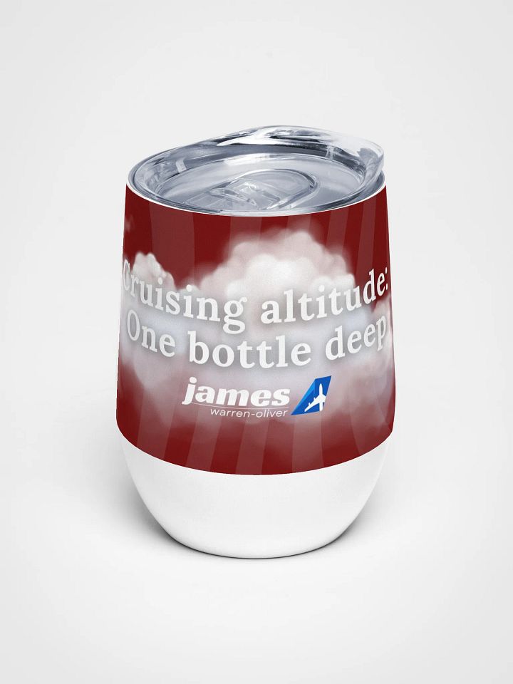 🍷 Cruising Altitude: One Bottle Deep - Traveller’s Wine Tumbler product image (1)