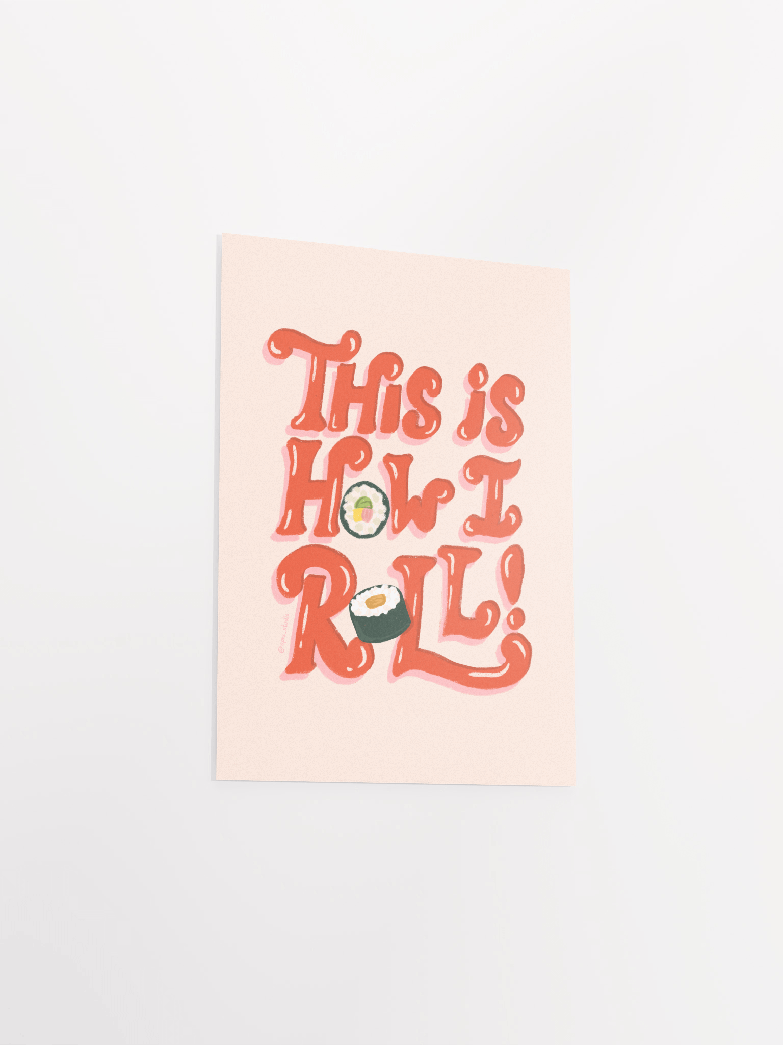 Sushi Roll Typography Poster product image (3)