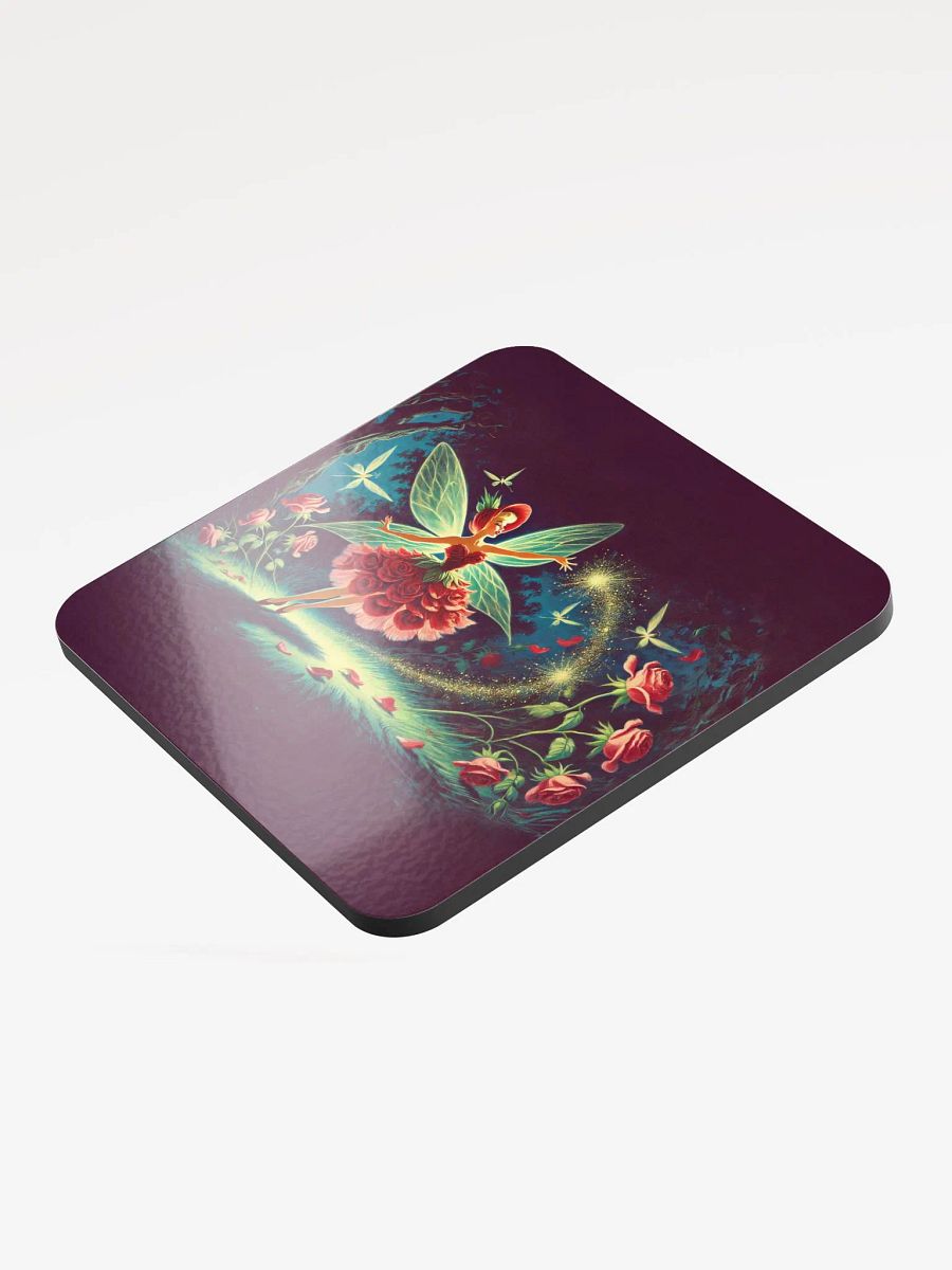 Enchanted Red Rose Fairy Cork Coaster product image (3)