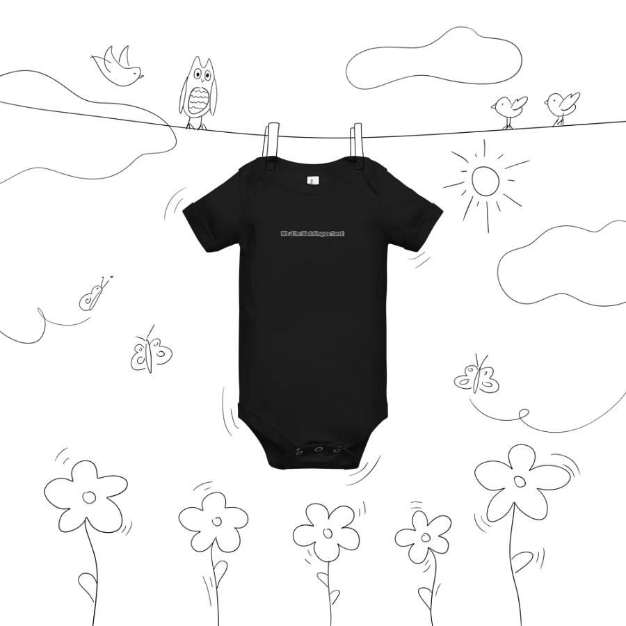 Baby Short Sleeve One Piece - Embroidered - Mr I'm Not Important product image (10)