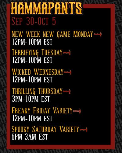 🗓️ Schedule Dropped! 🗓️
Wuuzzaahh everyone! We are going to be changing up Thursday's Stream Schedule to start a little bit l...