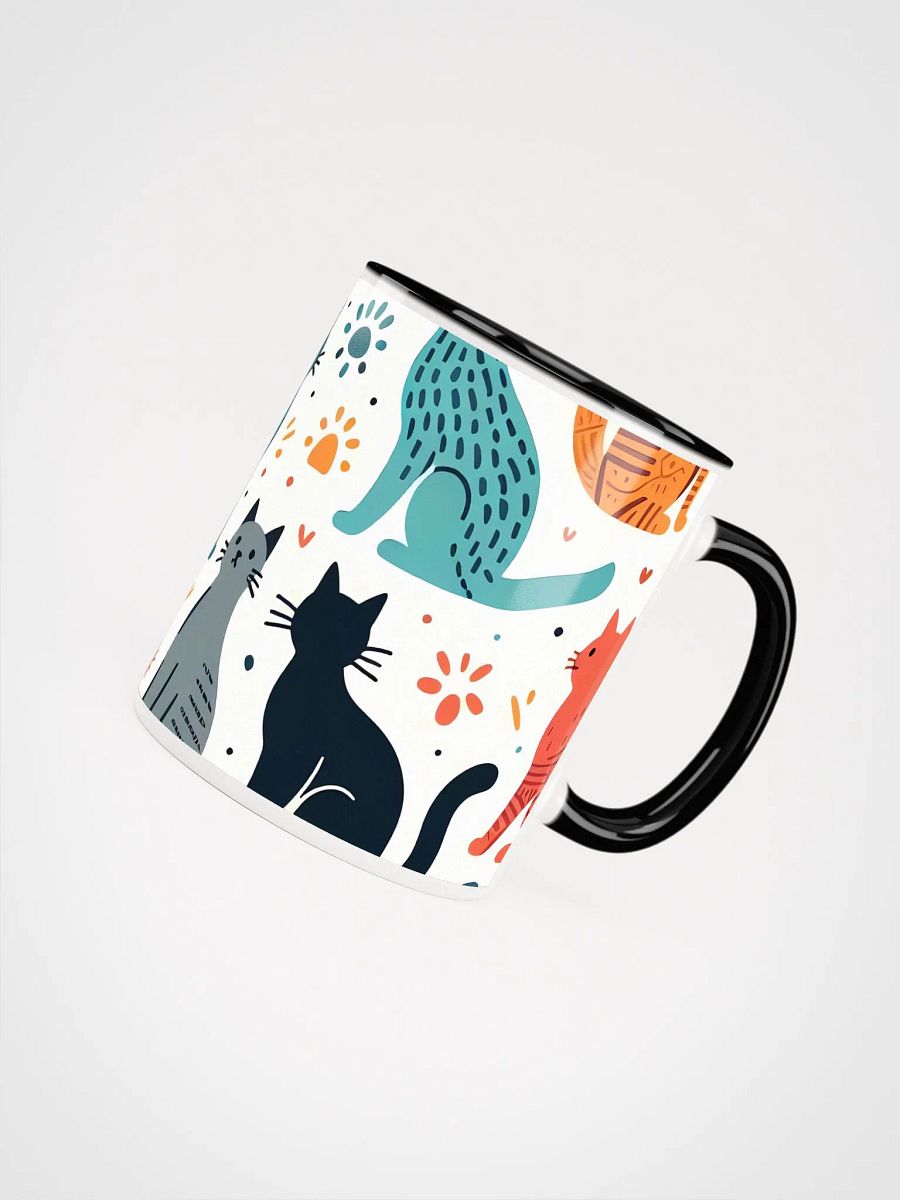 Whimsical Cats Mug with Color Inside product image (4)