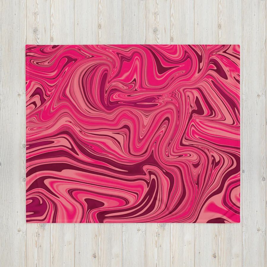 Throw Blanket - Shades of Magenta Pink Digital Fluid Art product image (7)