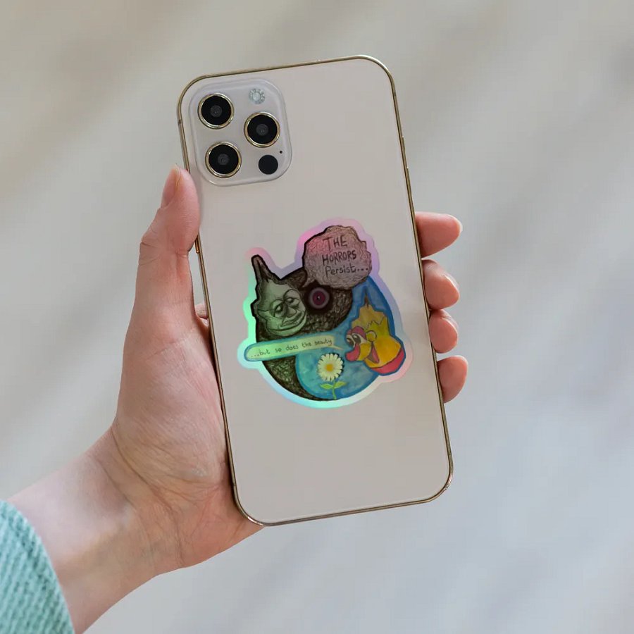 The Duality of Existence (Holographic sticker) product image (6)