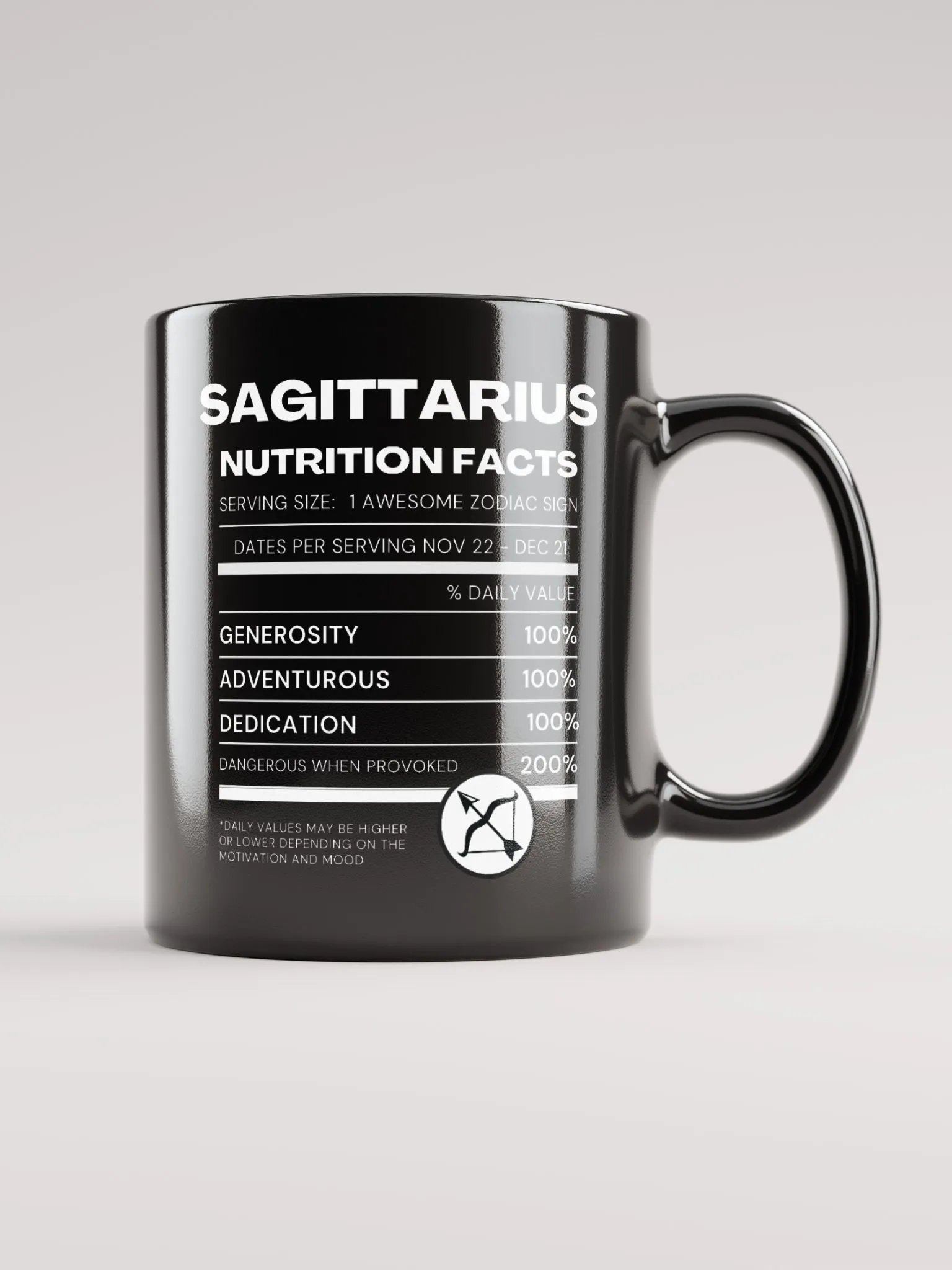 Sagittarius Nutrition Facts Mug product image (6)