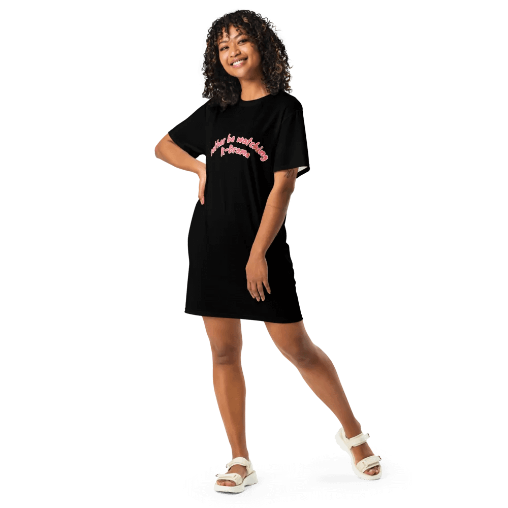 rather be watching kdrama cozy shirt dress product image (9)