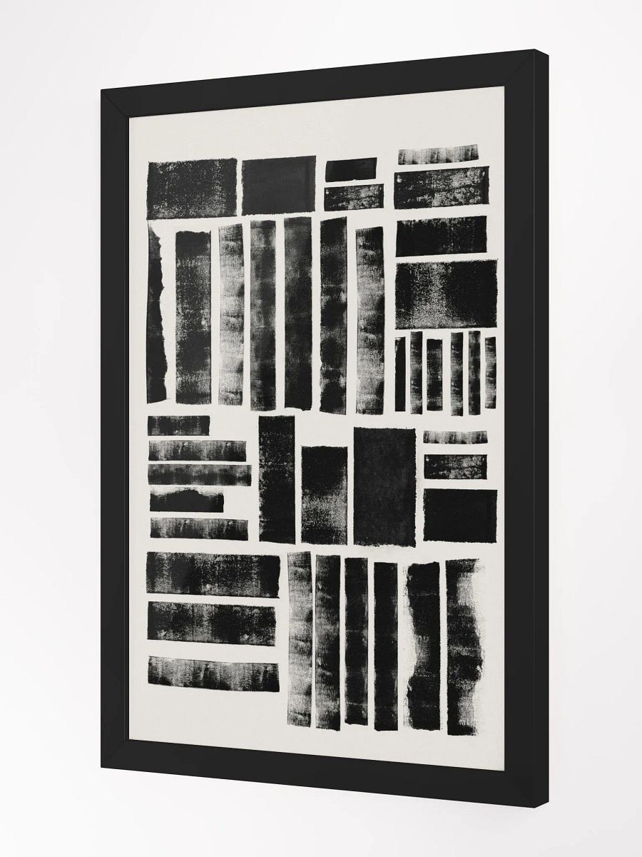 Distressed Symmetry Framed Poster | Rustic Geometric Elegance for Your Walls product image (3)