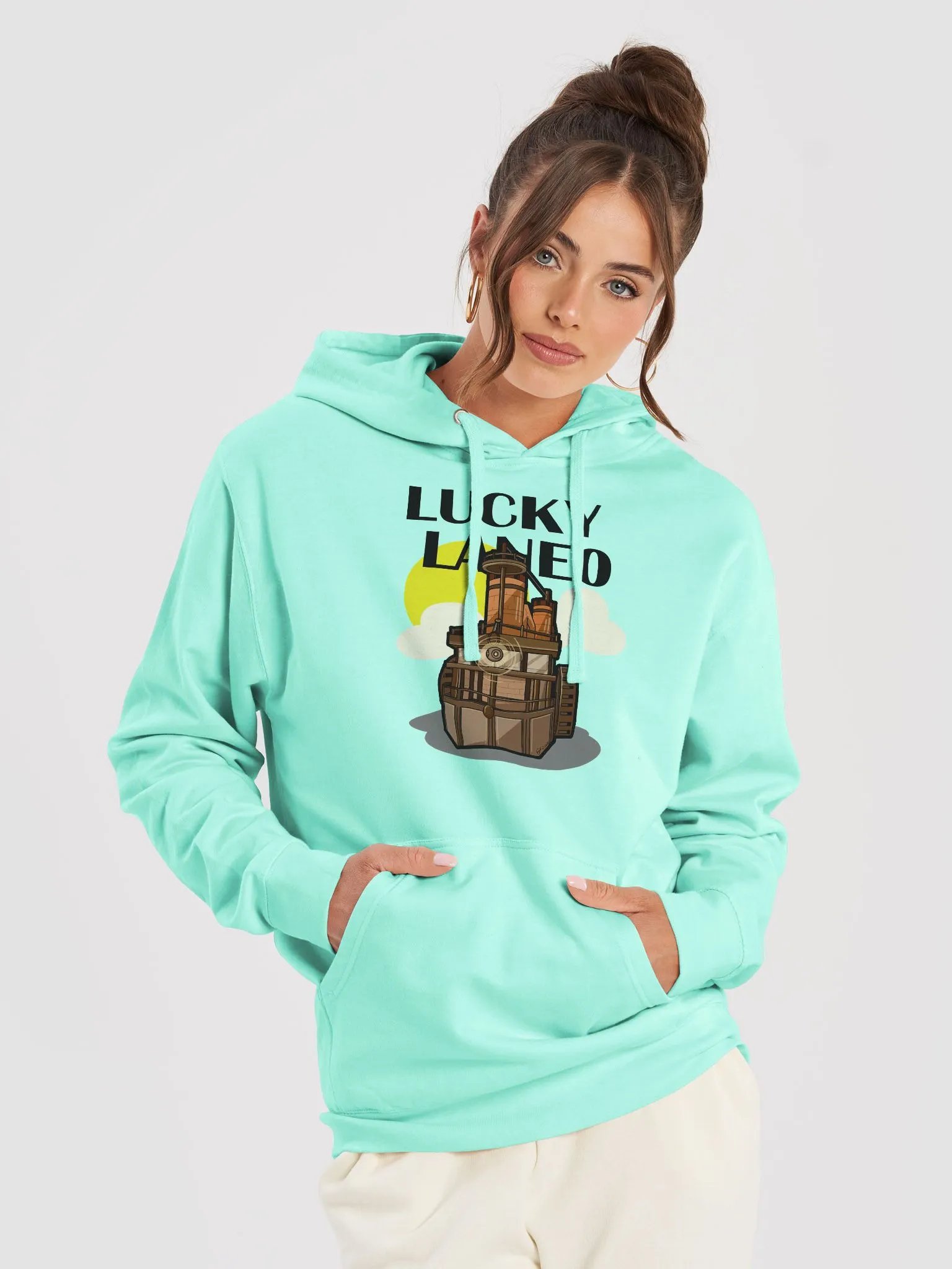 LuckyLane0 Steamboat Hoodie (Black Logo) product image (3)