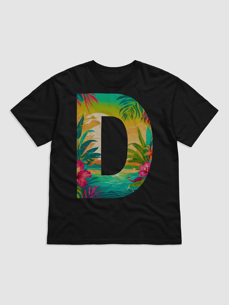 Tropical Sunset Paradise T-Shirt (Letter-D) product image (1)