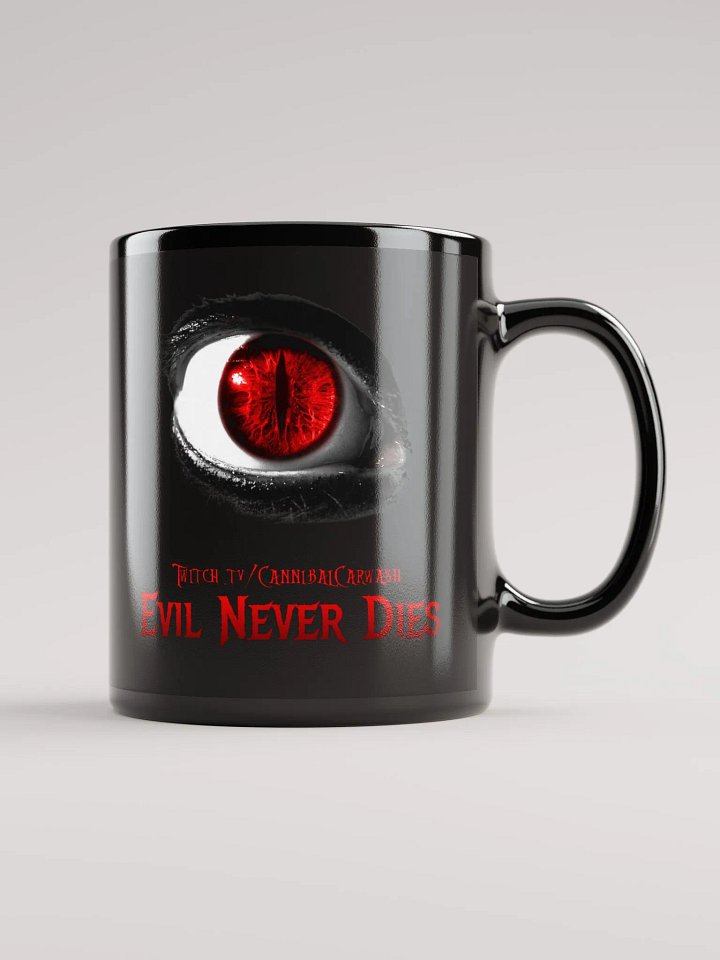 Red Evil Never Dies Logo Mug (Double-Sided) product image (1)