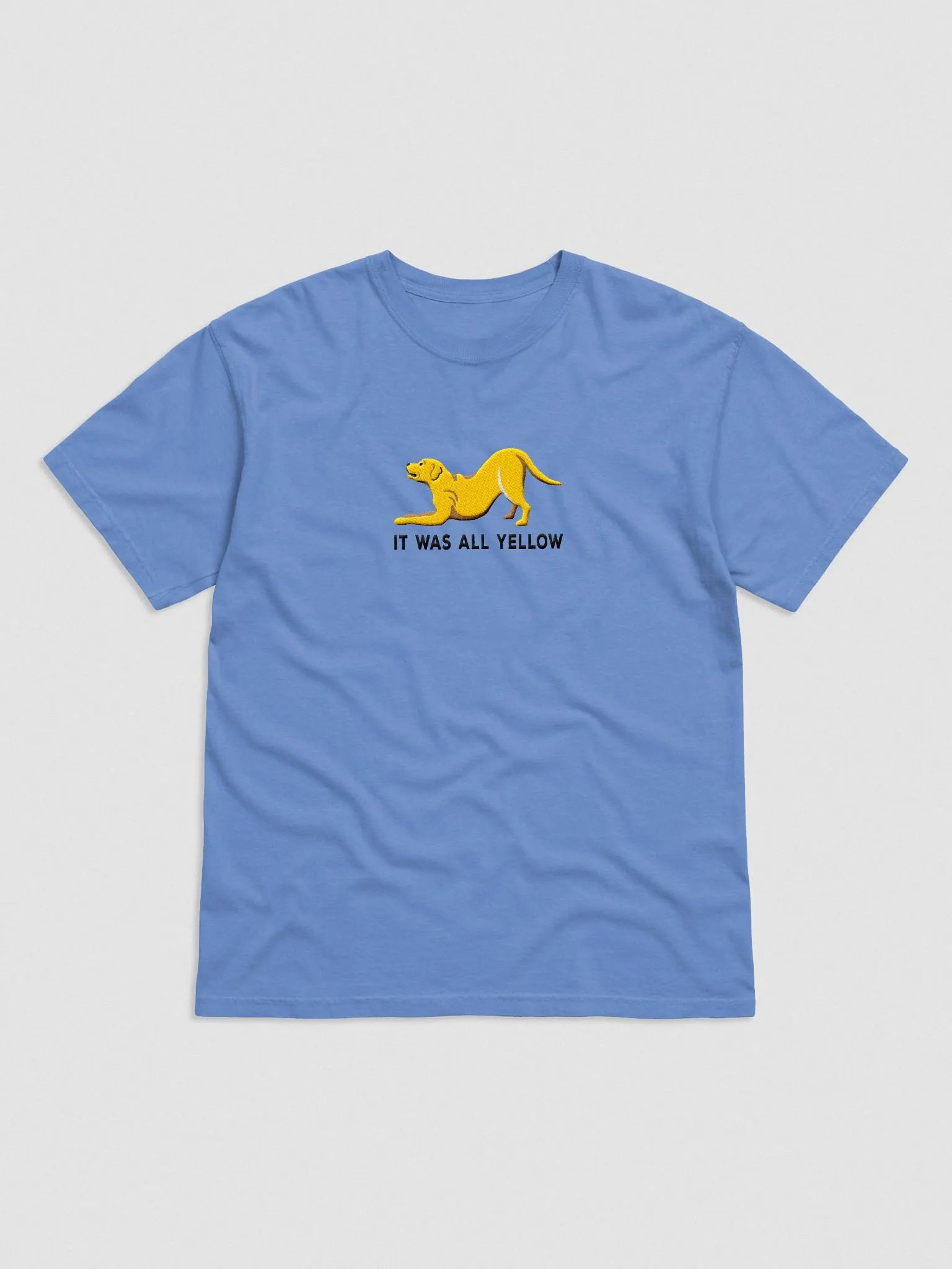 It Was All Yellow T-Shirt(Embroidered) of a Labrador Retriever(Yellow) product image (4)