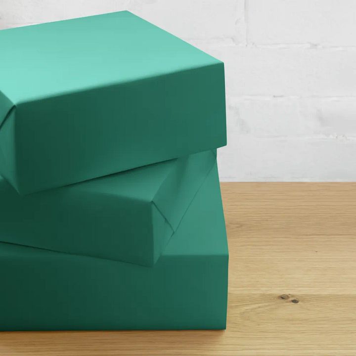 Elf Green Solid Holiday Christmas Wrapping Paper Sheets (3) product image (2)