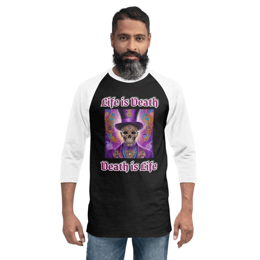 Ethereal Skull Splendor Raglan Tee product image (6)