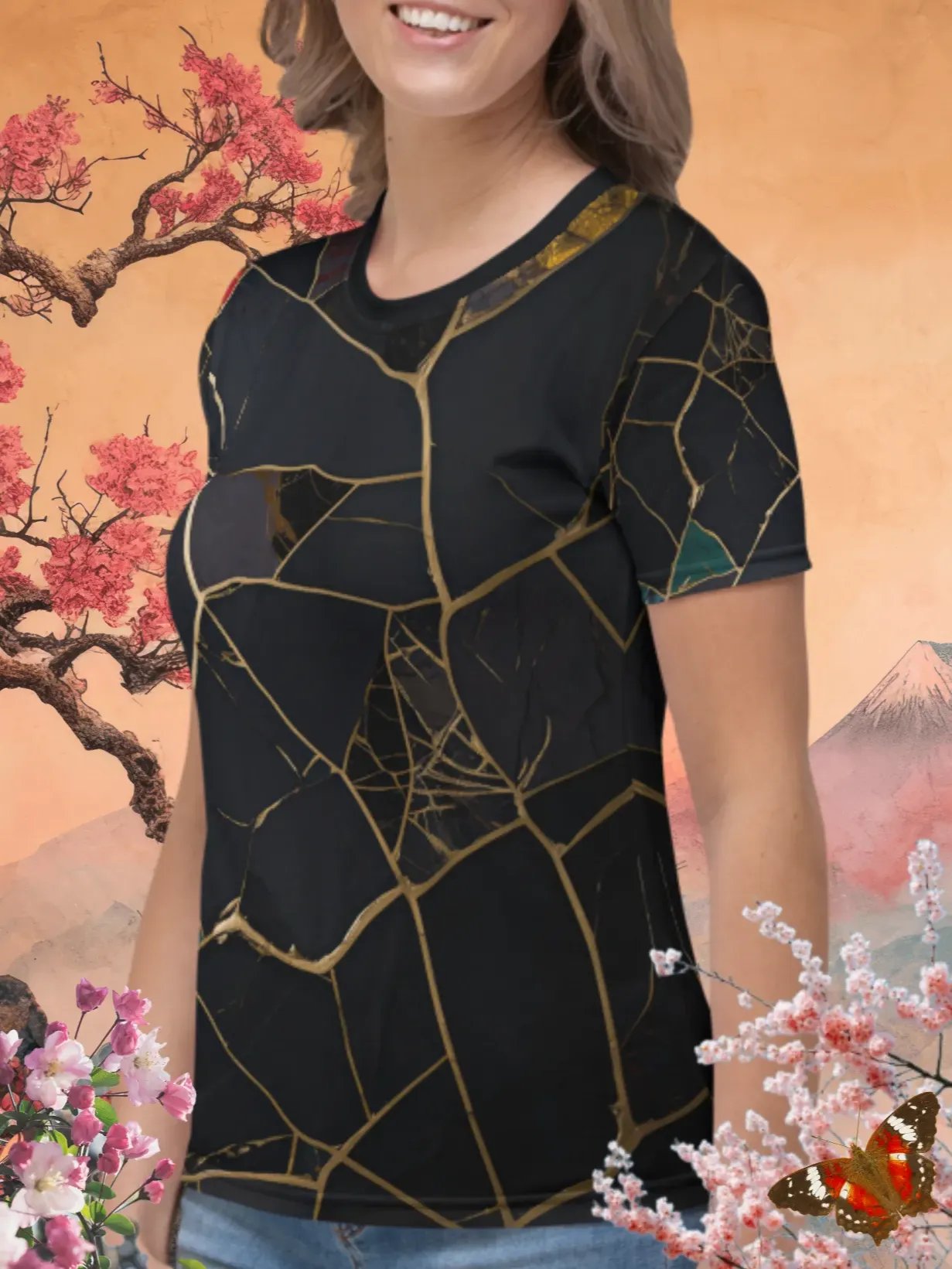 Ruby & Kintsugi Print T-Shirt product image (3)