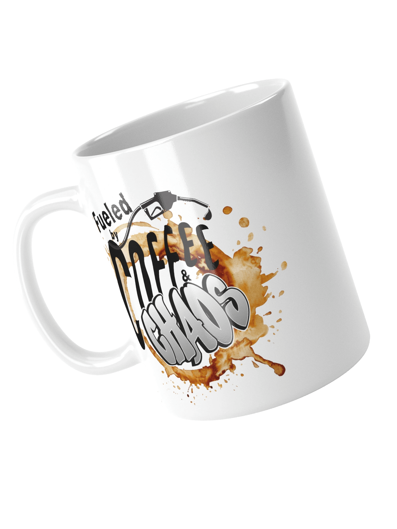 “Fueled by Coffee & Chaos” Graffiti Mug product image (4)