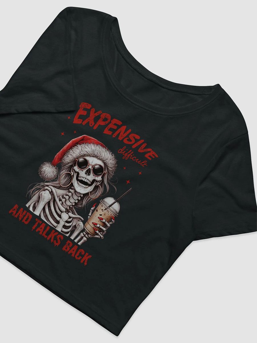 Sassy Skeleton Santa Crop Tee product image (7)